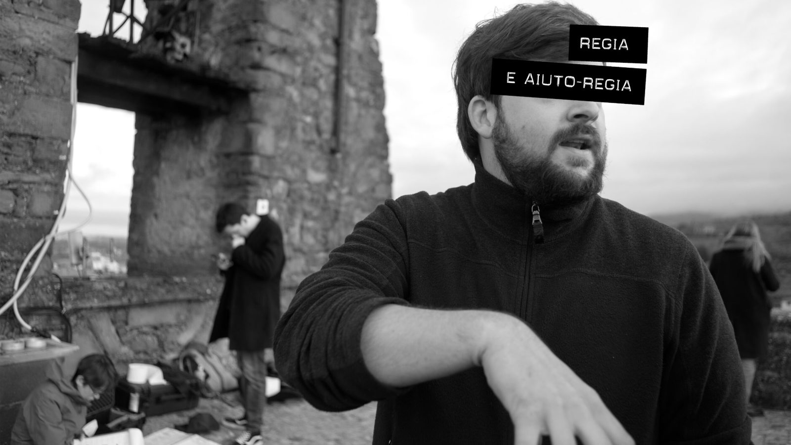 Jacopo Bucciantini sul set di "Passi"